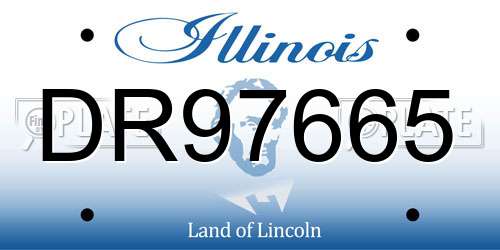 DR97665 Illinois License Plate