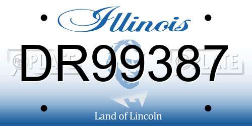 DR99387 Illinois License Plate