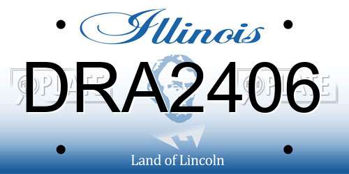 DRA2406 Illinois License Plate