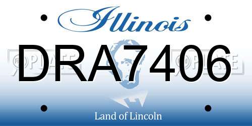 DRA7406 Illinois License Plate