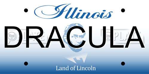 DRACULA Illinois License Plate