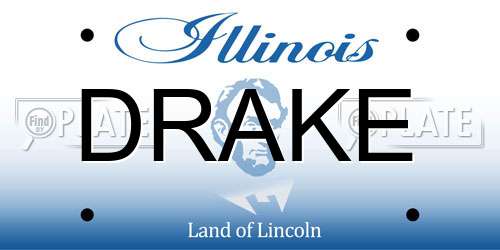 DRAKE Illinois License Plate