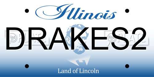 DRAKES2 Illinois License Plate