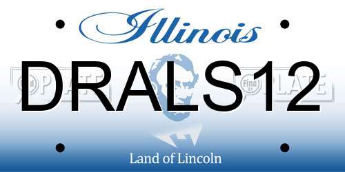 DRALS12 Illinois License Plate
