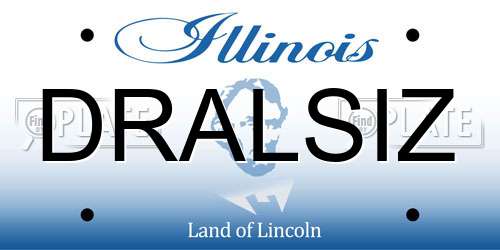 DRALSIZ Illinois License Plate