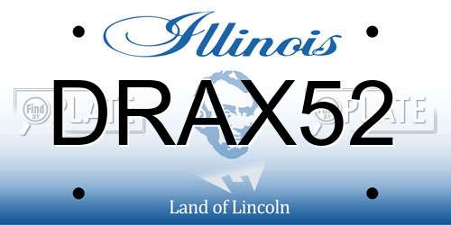 DRAX52 Illinois License Plate