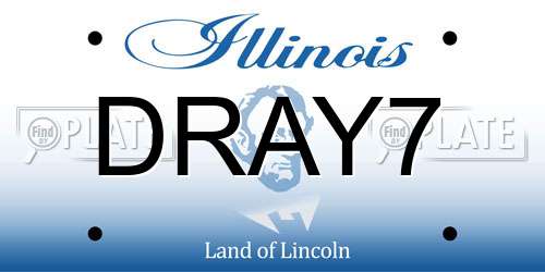 DRAY7 Illinois License Plate