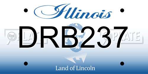 DRB237 Illinois License Plate