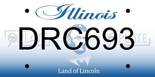 DRC693 Illinois License Plate