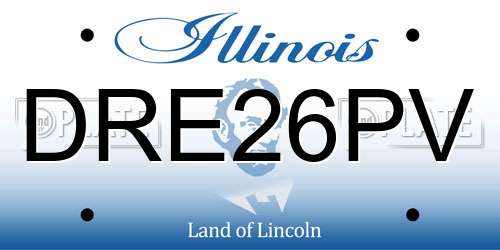 DRE26PV Illinois License Plate