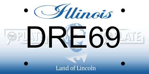DRE69 Illinois License Plate