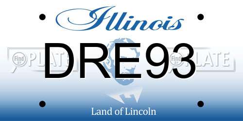 DRE93 Illinois License Plate