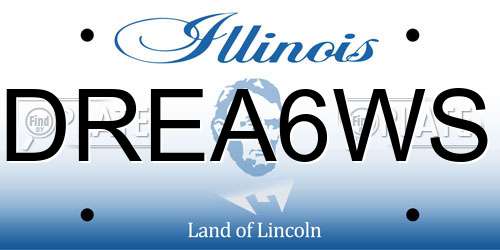 DREA6WS Illinois License Plate