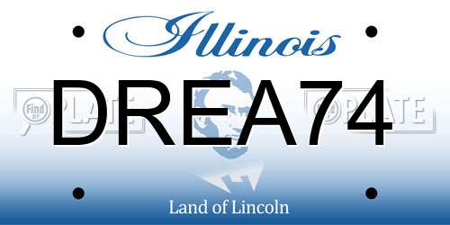 DREA74 Illinois License Plate