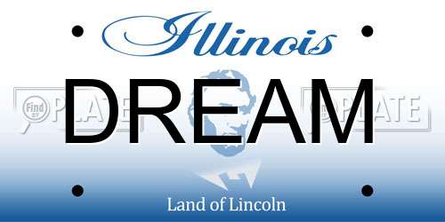 DREAM Illinois License Plate