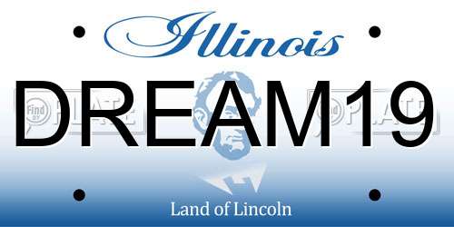 DREAM19 Illinois License Plate