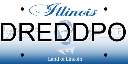 DREDDPO Illinois License Plate