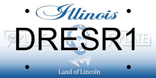 DRESR1 Illinois License Plate