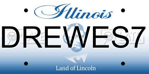 DREWES7 Illinois License Plate