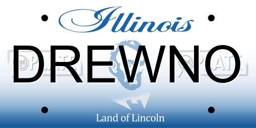 DREWNO Illinois License Plate