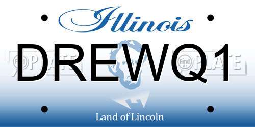 DREWQ1 Illinois License Plate