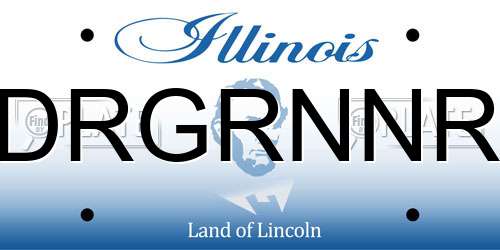 DRGRNNR Illinois License Plate