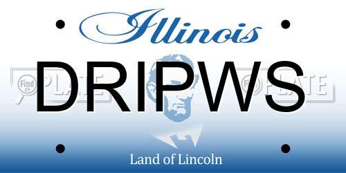 DRIPWS Illinois License Plate