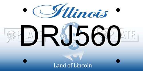 DRJ560 Illinois License Plate