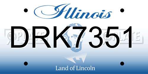 DRK7351 Illinois License Plate