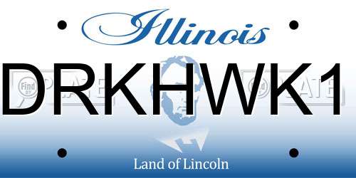 DRKHWK1 Illinois License Plate