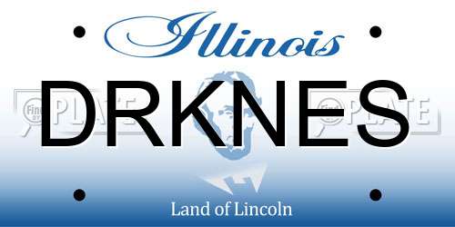 DRKNES Illinois License Plate