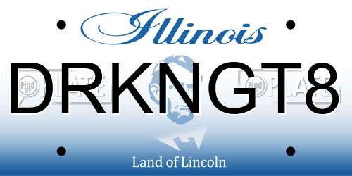 DRKNGT8 Illinois License Plate