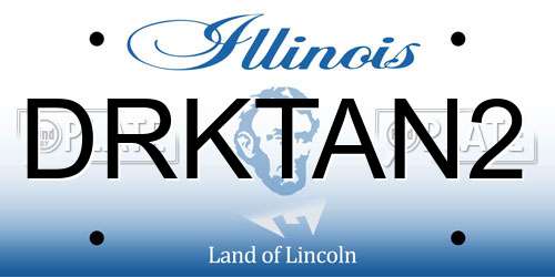 DRKTAN2 Illinois License Plate
