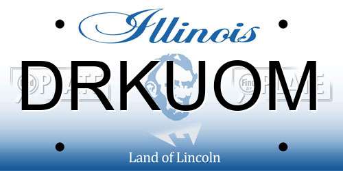DRKUOM Illinois License Plate
