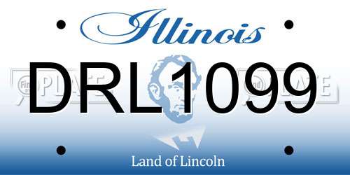 DRL1099 Illinois License Plate