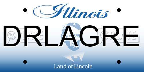 DRLAGRE Illinois License Plate