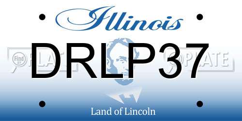 DRLP37 Illinois License Plate
