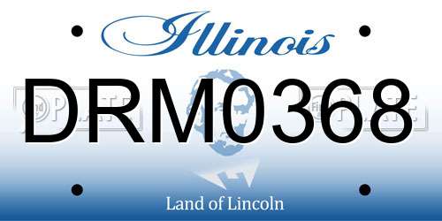 DRM0368 Illinois License Plate