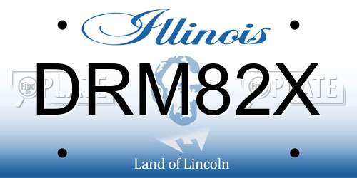DRM82X Illinois License Plate
