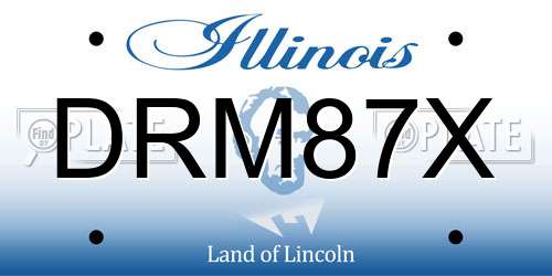 DRM87X Illinois License Plate