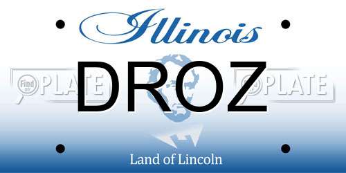 DROZ Illinois License Plate