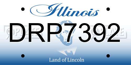 DRP7392 Illinois License Plate