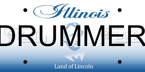 DRUMMER Illinois License Plate