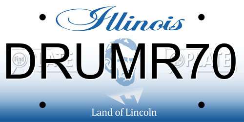 DRUMR70 Illinois License Plate