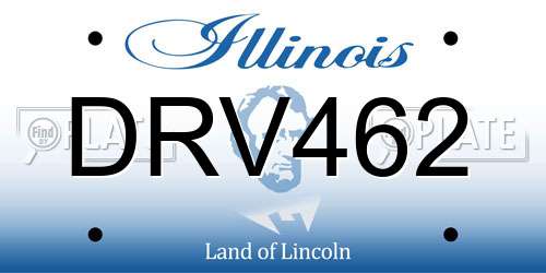 DRV462 Illinois License Plate