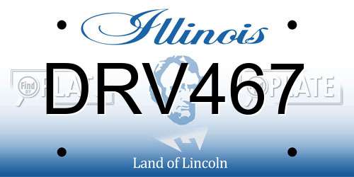 DRV467 Illinois License Plate