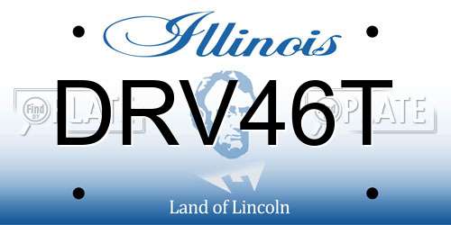DRV46T Illinois License Plate