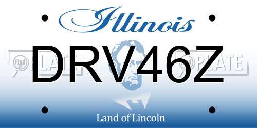 DRV46Z Illinois License Plate