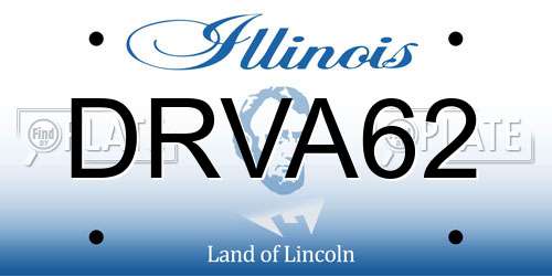 DRVA62 Illinois License Plate