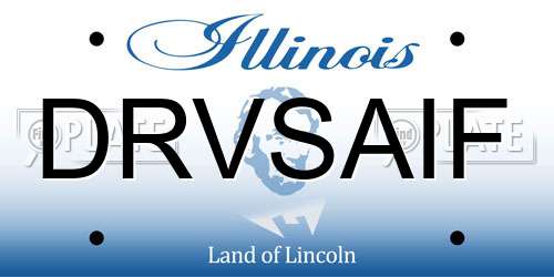 DRVSAIF Illinois License Plate